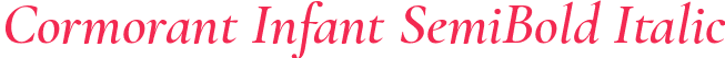 Cormorant Infant SemiBold Italic